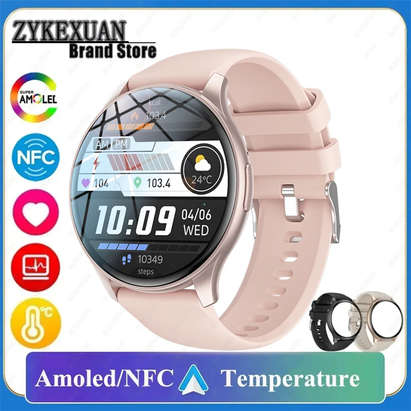 2025 New For Women Bluetooth Call Smart Watch Women Men Heart Rate Blood Oxygen Voice Assistant 100+Sports Ladies Smartwatch