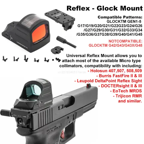 Tactical HS 507C Red Dot Sight For Pistol Airsoft Rifle Mini Scope Tactical Hunting/Exoskeleton Bracket For Glock & 20mm Rail