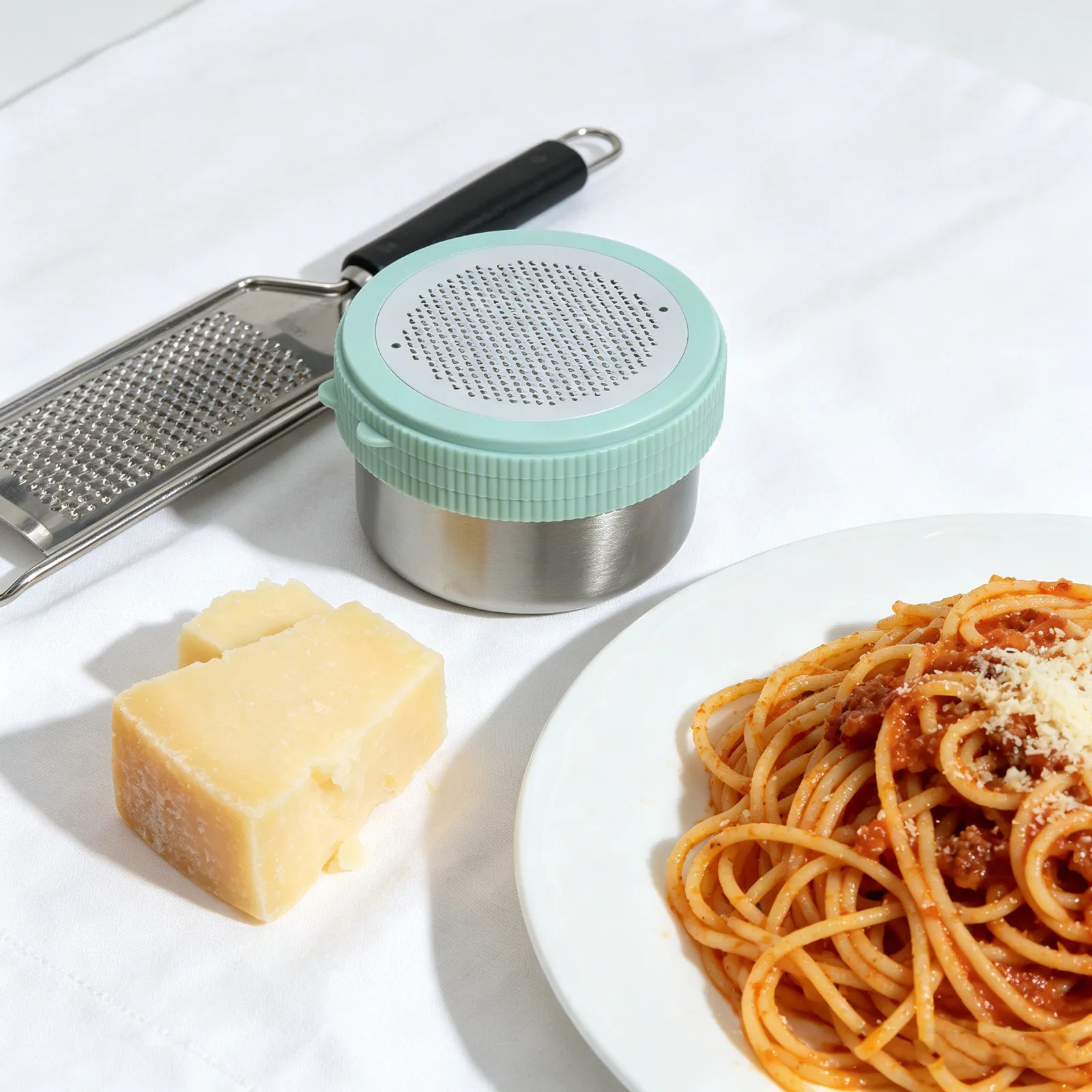 1Set Stainless Steel Cheese Grater Box 4in1 Shredder Slicer Zester Container Kitchen Tools Multi Function Cooking