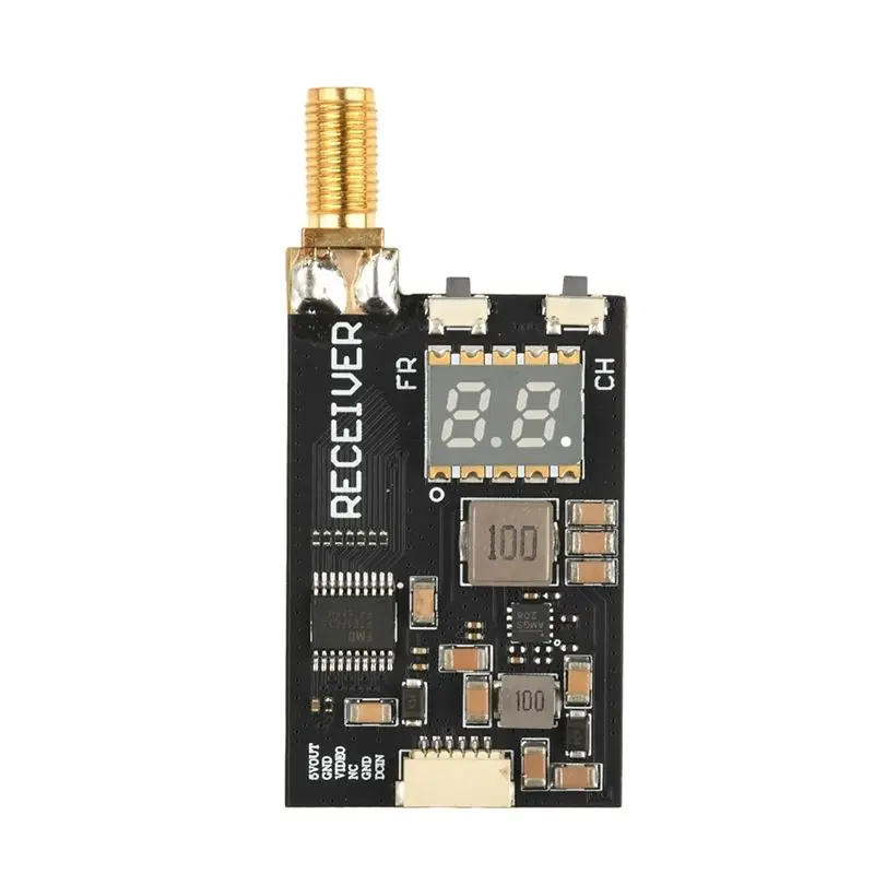 

FPV 3.3G 64-канальный беспроводной приемник VRX для передачи изображения, поддержка частот 3060-3500 МГц, автоматическое поисковое подключение