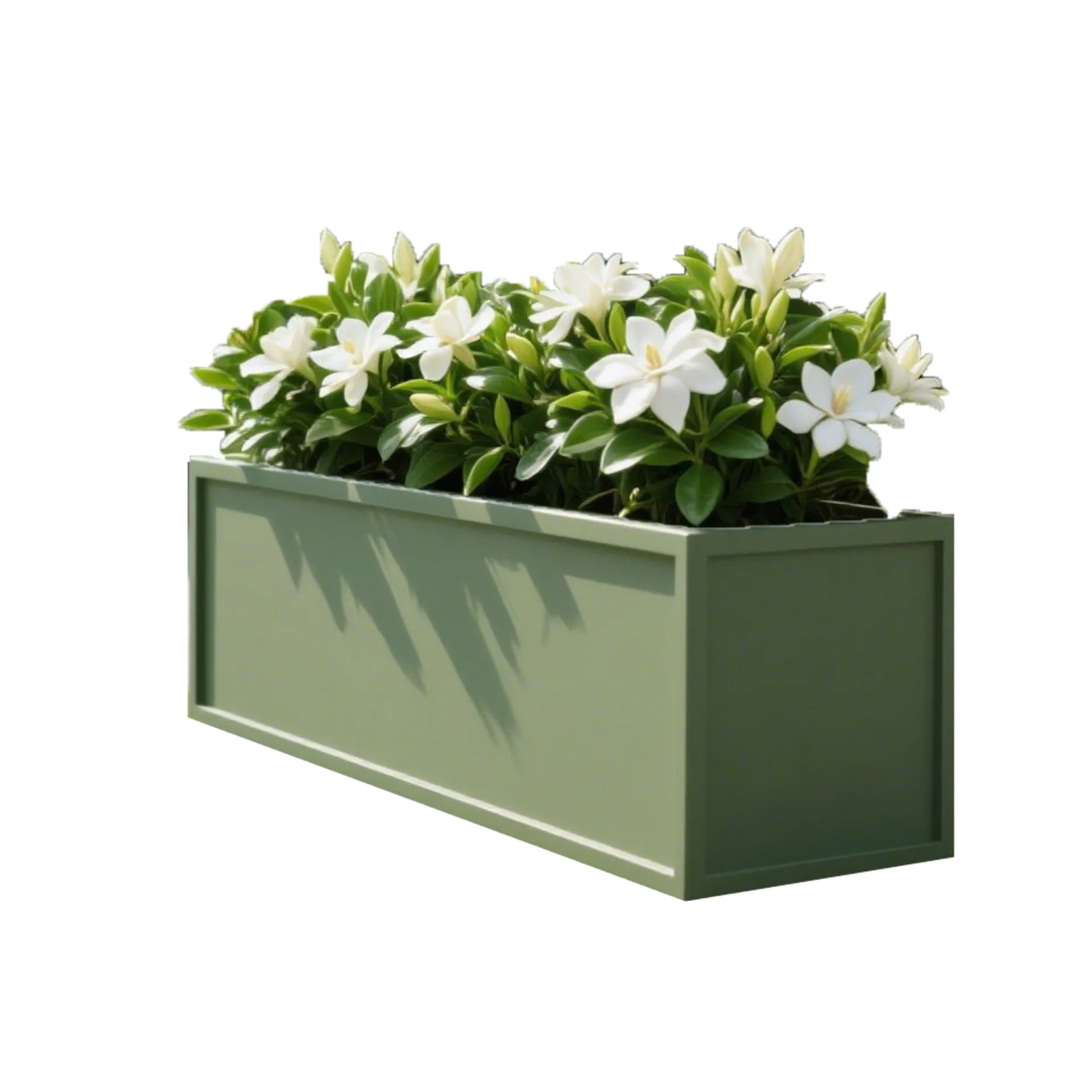 Outdoor wrought iron flower box courtyard mobile outdoor flower pot street flower bed fence partition stainless steel