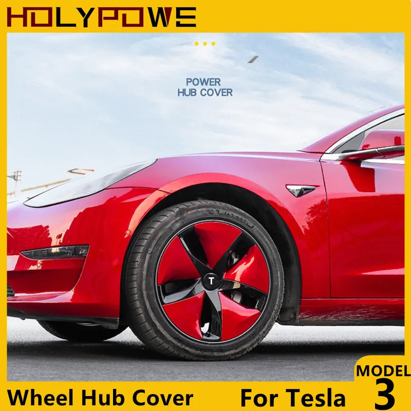 For Tesla Model 3 High Performance 18 Inch Wheel Hub Cover Tire Protection Trim Rinng Decorative Exterior Modified Accessories