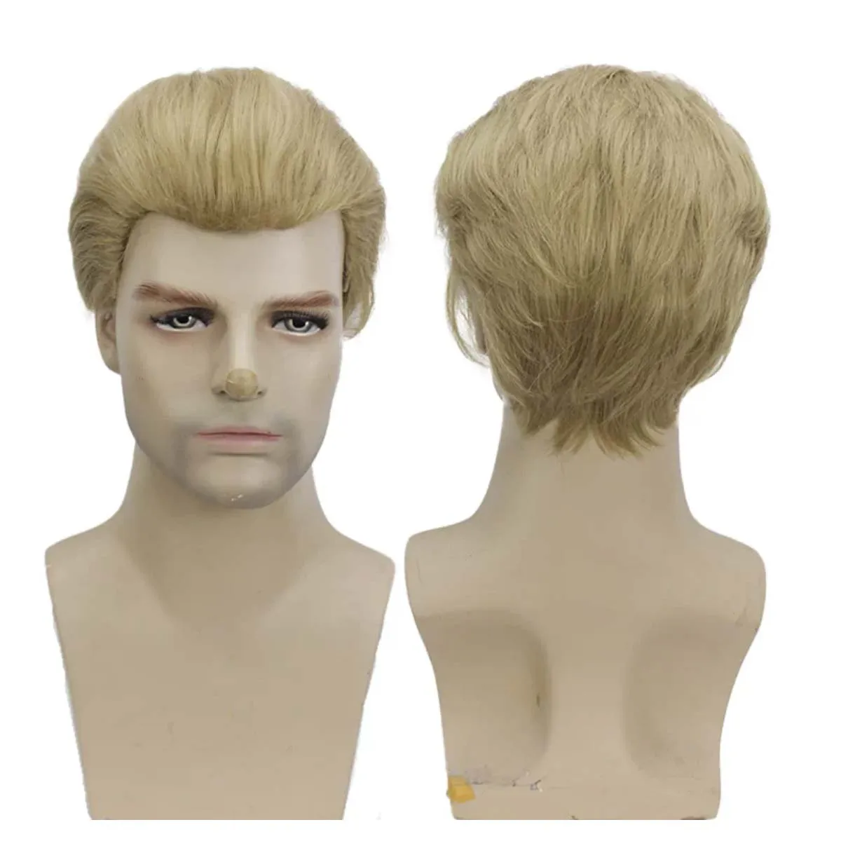 Erwachsene Männer Game Albert Wesker Cosplay Kurze blonde hitzebeständige Kunsthaarperücke