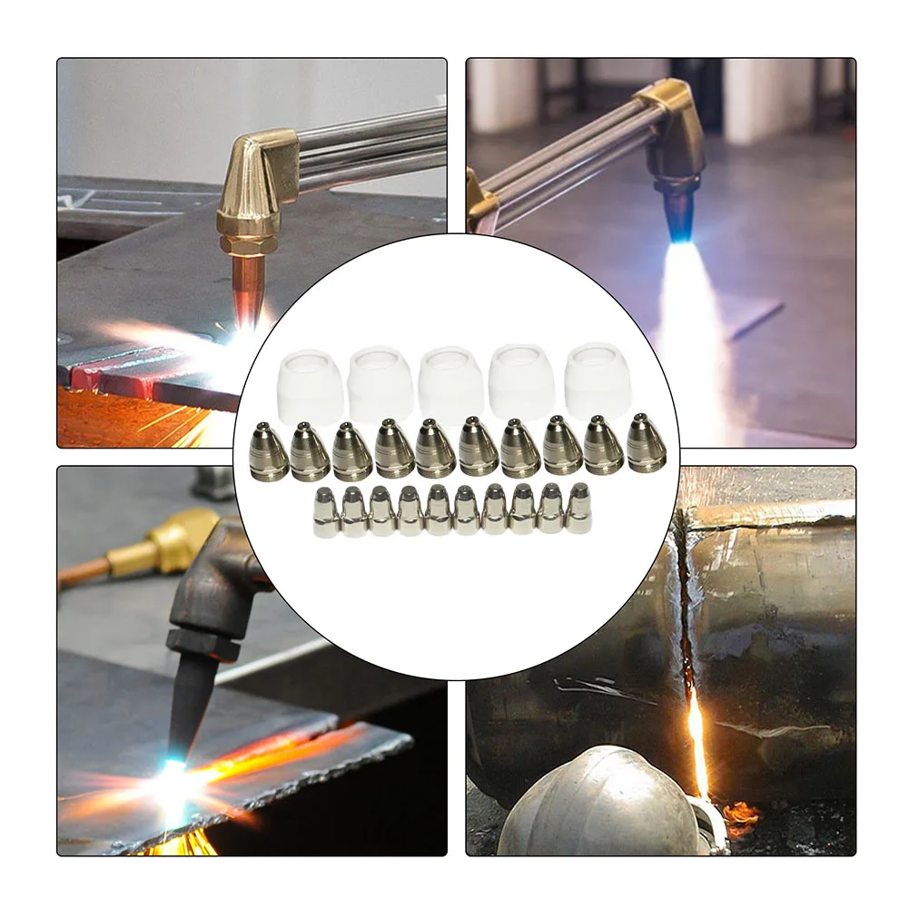 

25PCS For P80 Plasma Cutter Cutting Torch Consumables For Use For CUT50P And For CUT60P Non-touch Plasma Cutter Machines