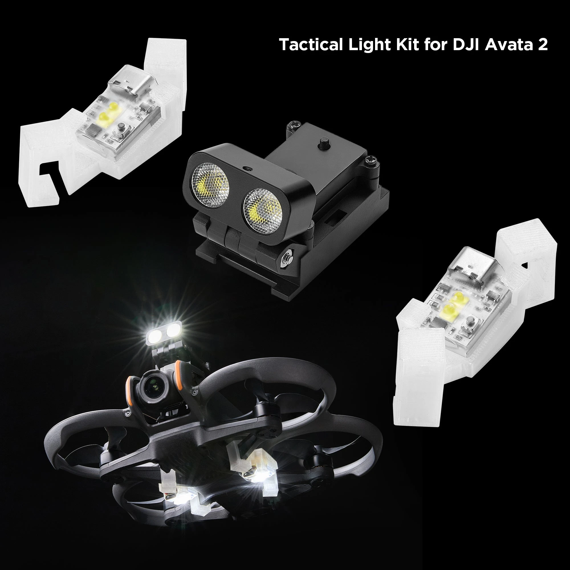 VIFLY Search Light Kit for DJI Avata 2 - Headlight + Downward Lights Set