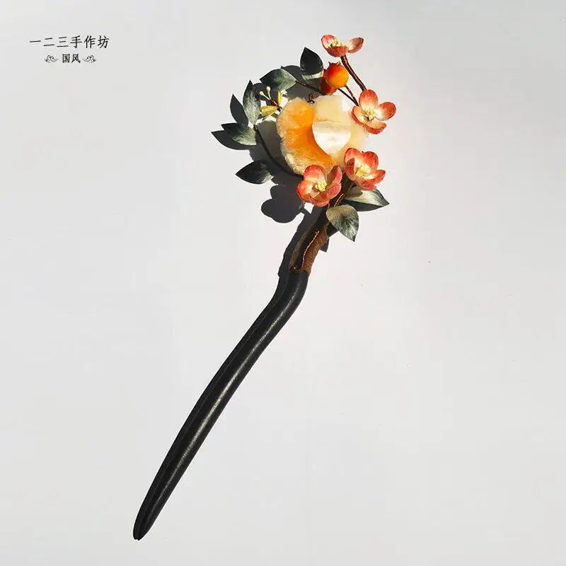 original-design-chinese-intangible-cultural-heritage-ronghua-hairpin-magpie-plum-blossom-vintage-chinese-hair-stick-for-women