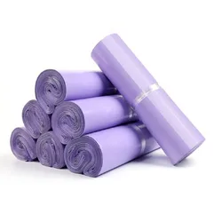 50Pcs Purple Shipping Bags For Packaging Courier Bag Self Adhesive Seal White Mailing Bags Envelope Storage Bag