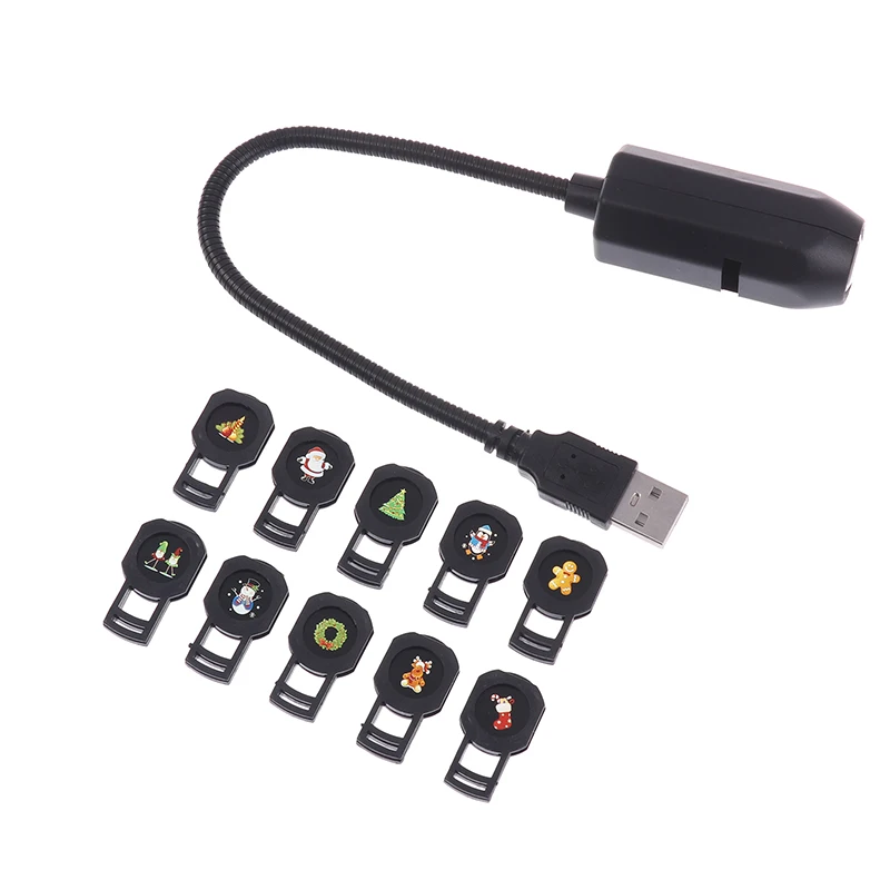 ضوء ليلي يعمل بمنفذ USB 5 فولت - أنماط جمجمة وشبح قابلة للتحويل لأجواء الهالوين وعيد الميلاد