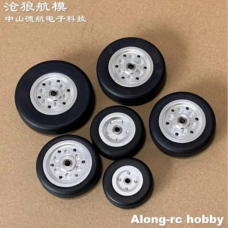 40mm 45 50 55 60 65 Nose Rubber Hollow wheels with Bearings for RC Airplane Hobby Models DIY Plane Model Landing Gear Spare Part