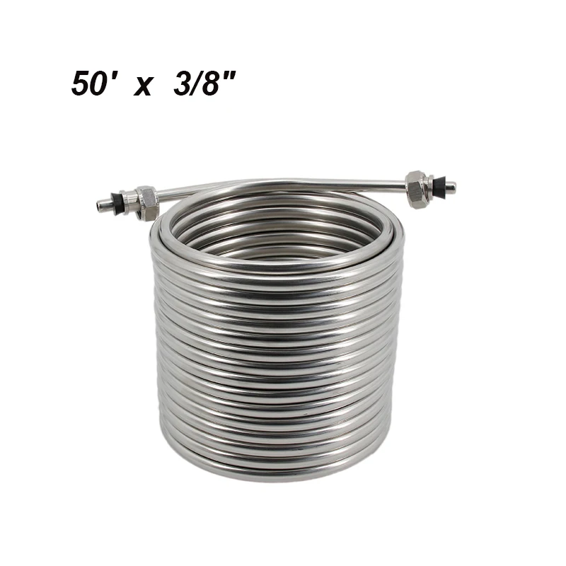 Stainless Steel Jockey Box Dual Coil - 50ft x 3/8\