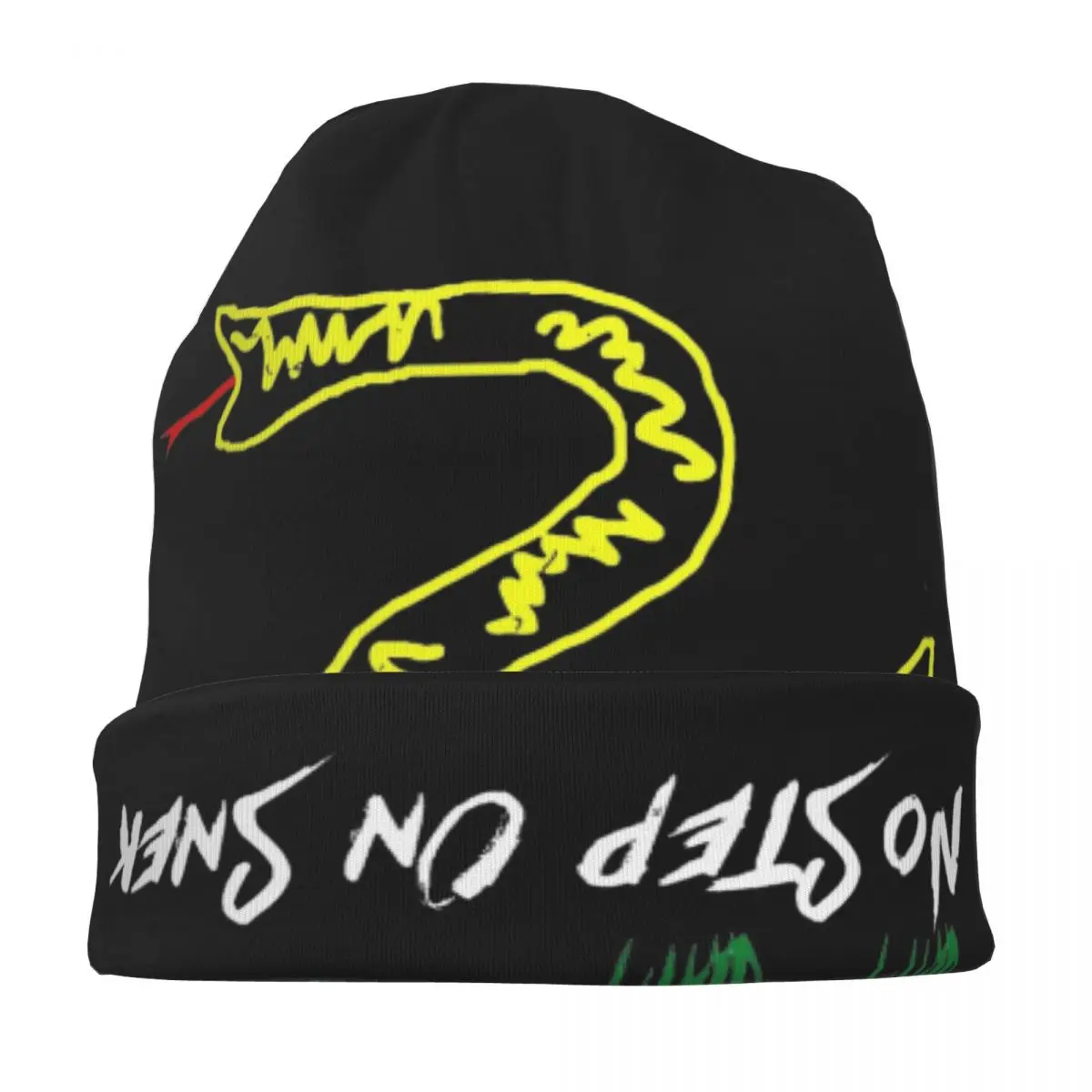 No Step On Snek Flag Bonnet Hats Hip Hop Outdoor Skullies Beanies Hats Snake Dont Tread On Me for Men Knit Hat Elastic Cap