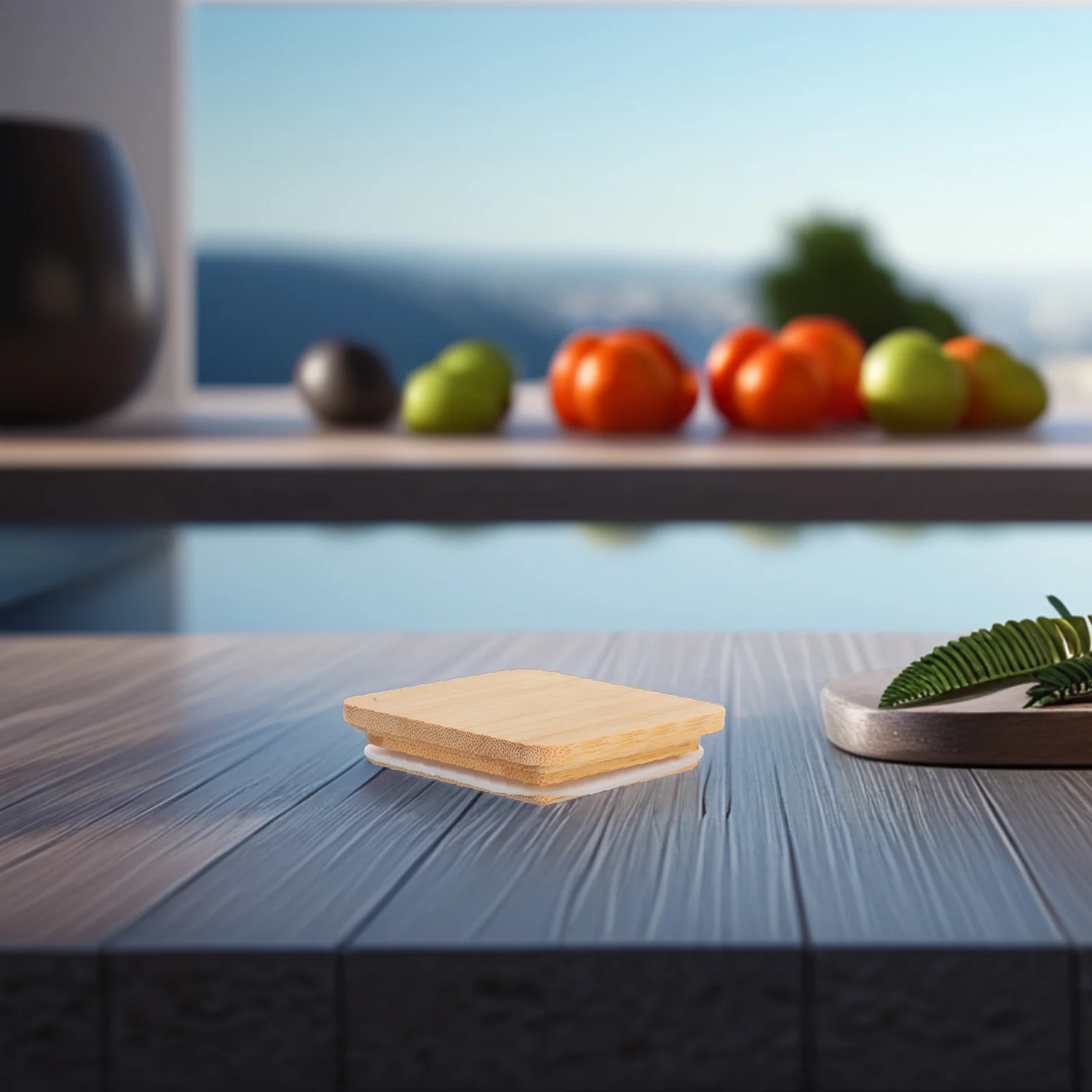 

Airtight Bamboo Square Lid for Glass Jar Mug Container Tight Seal Fit for Various Square Openings Reusable Eco Friendly