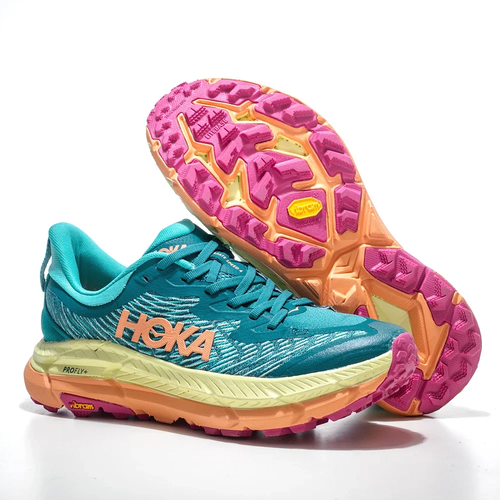 HOKA ONE ONE Mafate Speed 4 Women and Men Blue-green Non-slip Wear-resistant Lightweight Mesh Casual Sneakers Shoes 1129930-DLCR