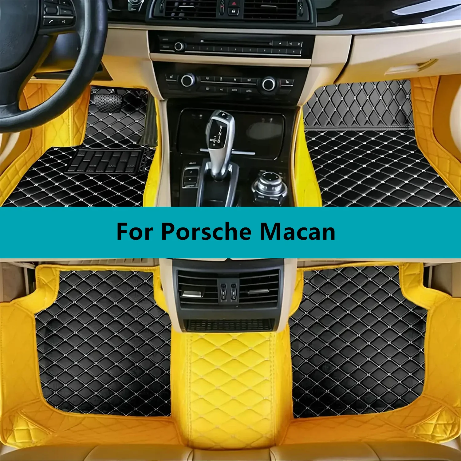 

Полный комплект автомобильных ковриков для Porsche Macan 2020 2021 2022 2023 2024 2025 2026 Кожаные всепогодные водонепроницаемые автомобильные коврики