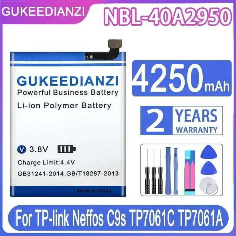 

Mobile Phone Battery For TP-Link Neffos C9s TP7061C TP7061A 4250Mah High Performance High-Efficiency Nbl-40A2950