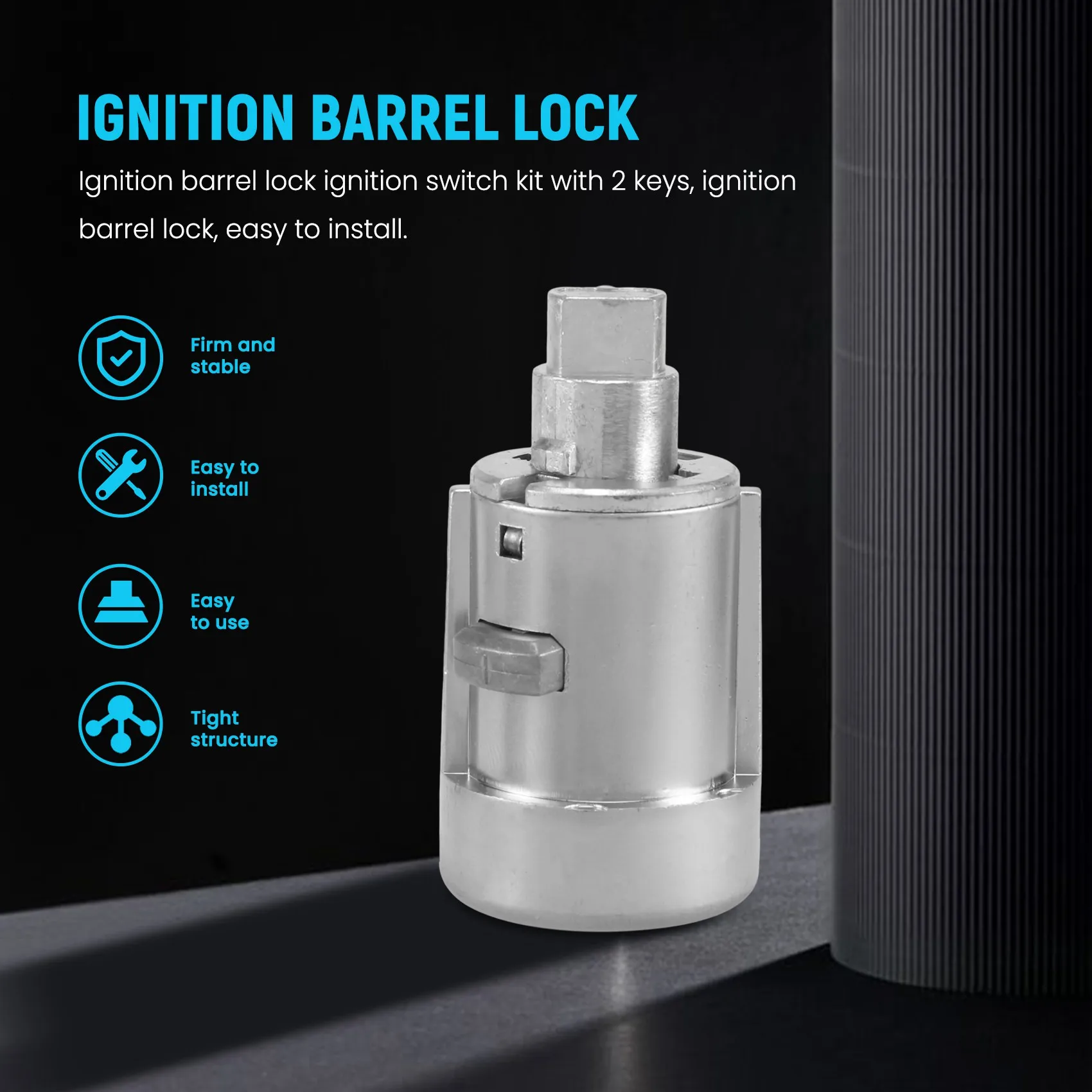 Ignition Barrel Lock Ignition Switch with 2 Keys Kits for Ford Transit Custom Transit MK8 1926227