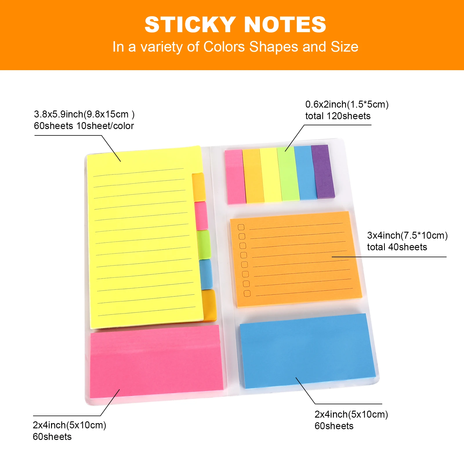 Eagle Sticky Notes Set，340 Sheets/ Book，Creative Notepad Adhesive Stickers ，Back to School Stationery，School  Offices Supplies