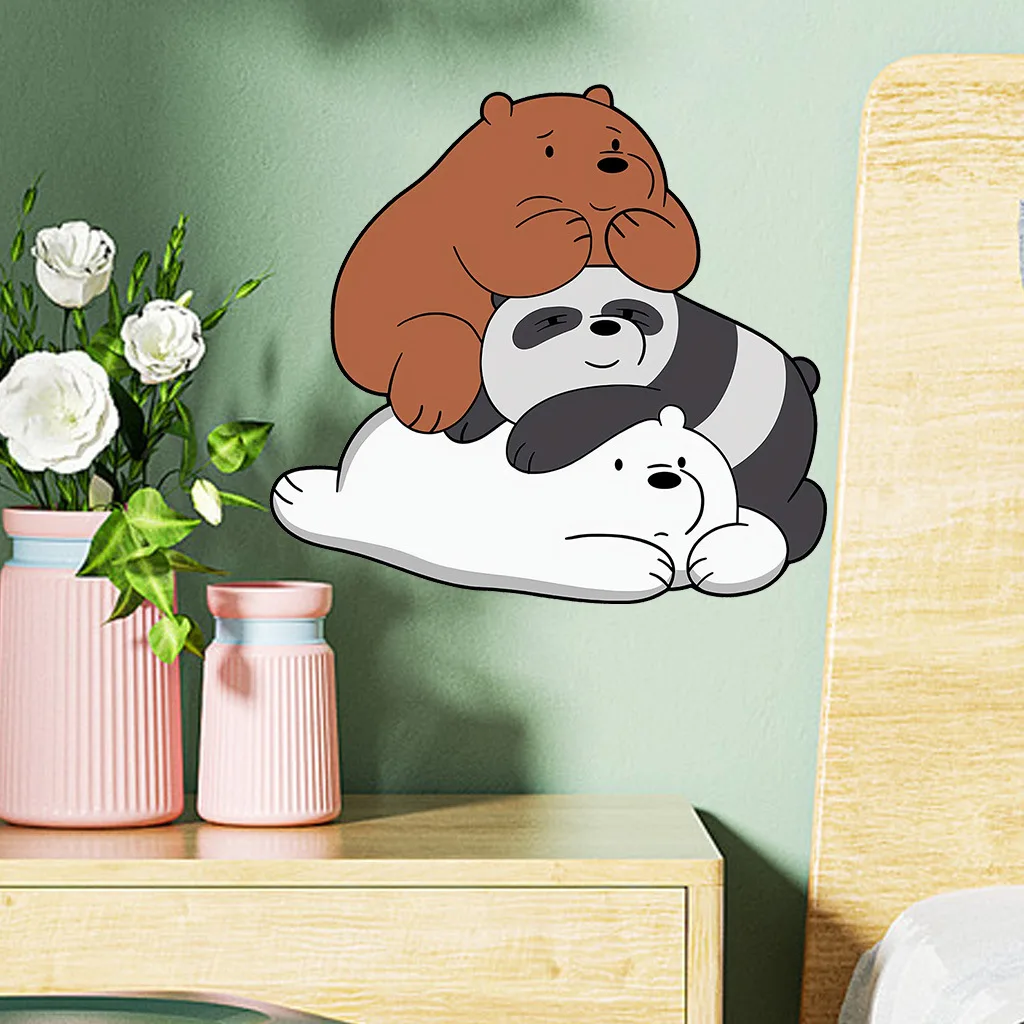 

New Bear Overlapping Wall Stickers Waterproof Oil-proof Wall Stickers Child for Bedroom Living Room Demountable Home Decoration