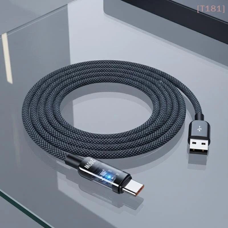 [E] 240W USB Cable Fast Charging For Smartphone 1 Meter /2 Meters Type-C Data Cable
