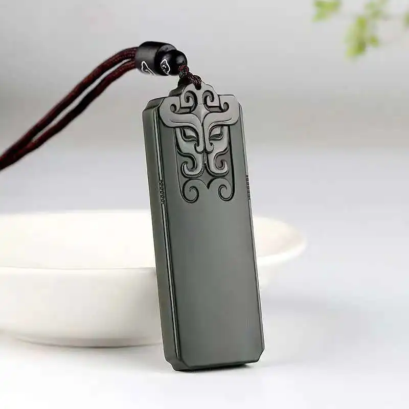 

Manufacturer Wholesale Hetian Jade Qing Jade Blank Pendant Animal Head Jade Pendant Fashionable and Elegant Sapphire Pendant