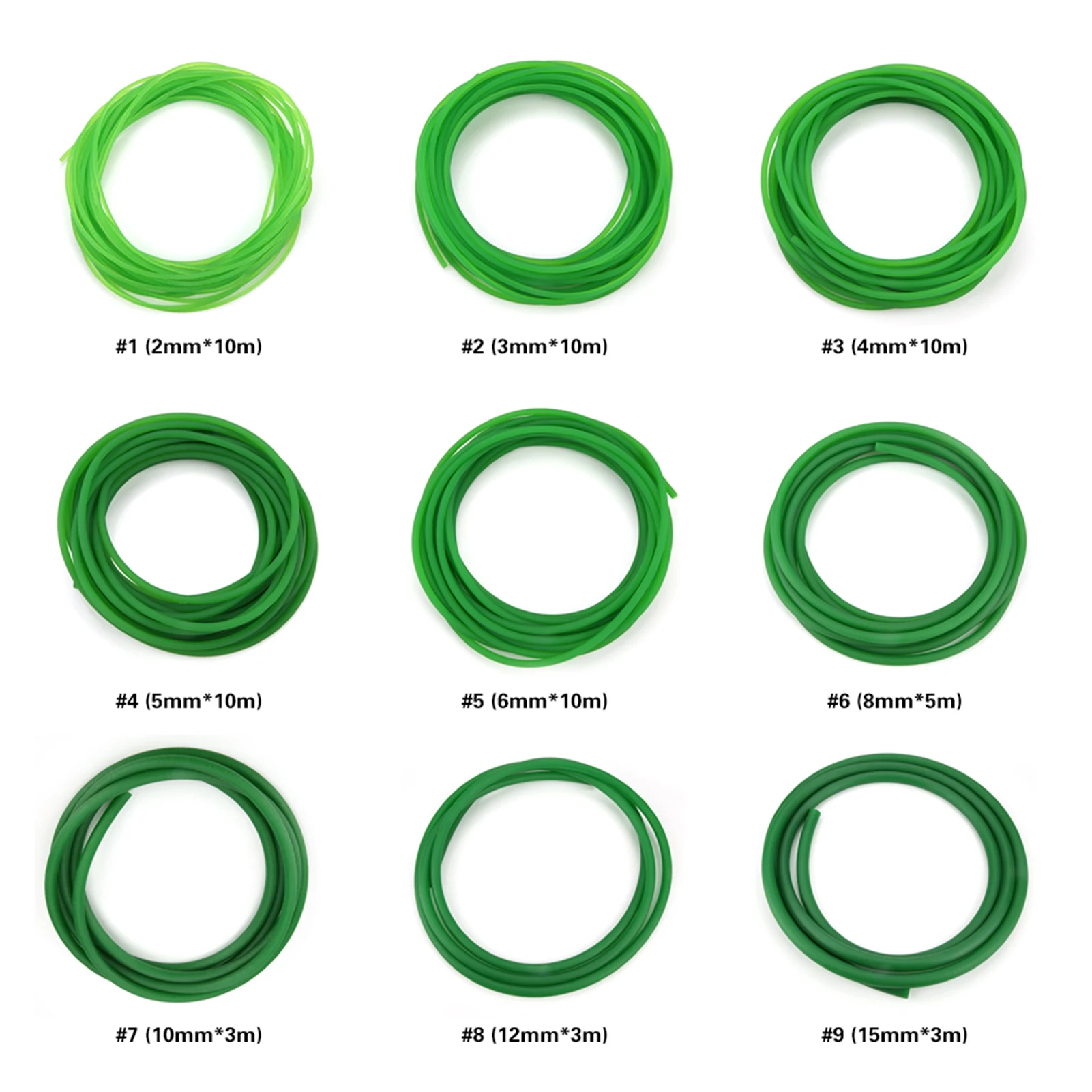 Green Rough  PU Polyurethane Round Belt for Drive  Green Polyurethane round belt Polyurethane round belt
