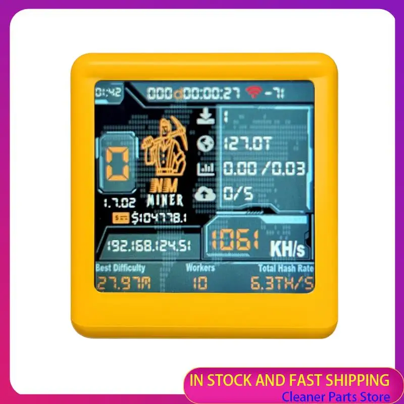 حار بيع-1060 KH/S Hashrate BTC سولو Lotterys مينر Nerdminer V2 NM التلفزيون الذكي ESP32 منخفضة الطاقة عملية صامتة ساعة سطح المكتب #1