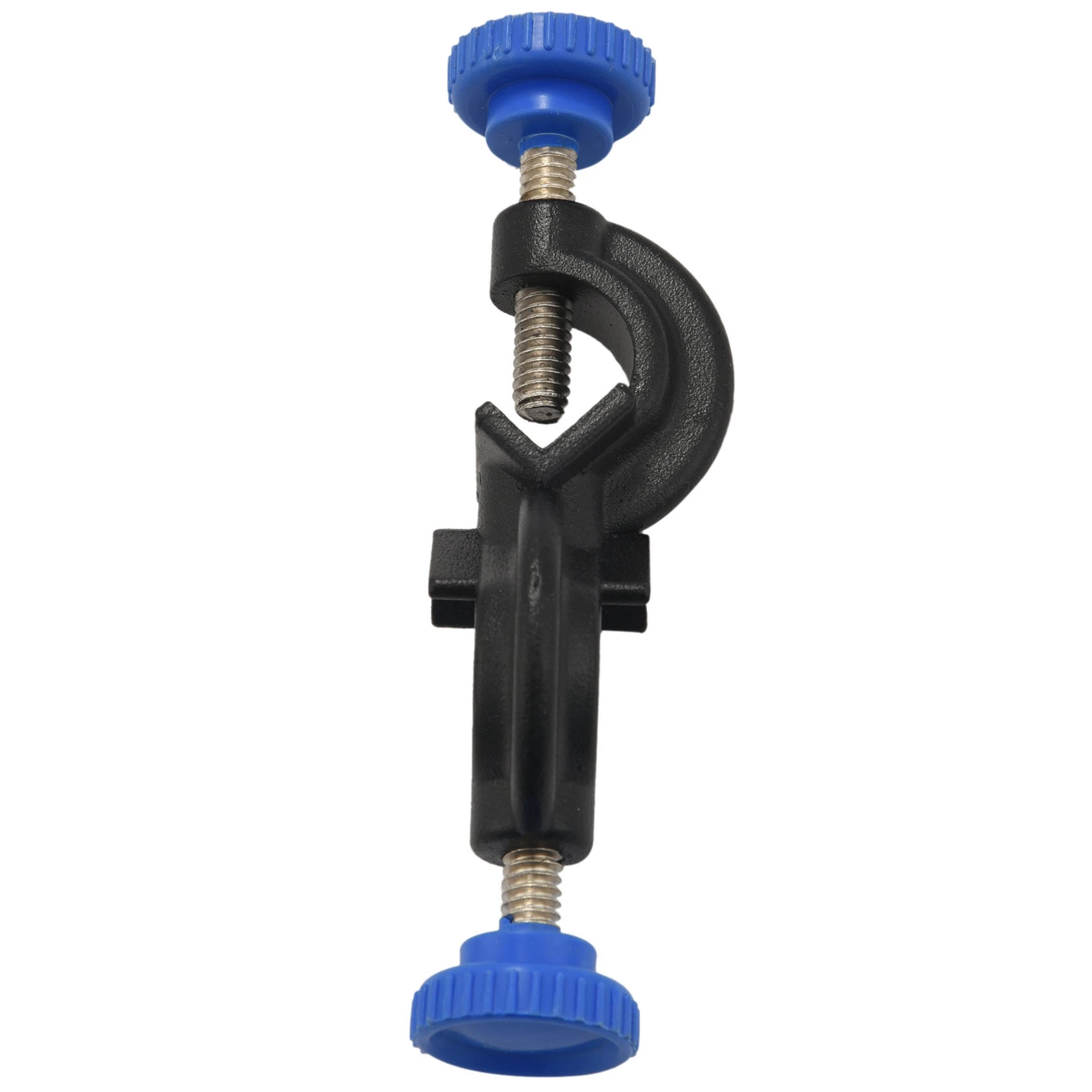 A01K-Lab Clamp 3 Prong Finger Style Rubber-Coated Head A Black Laboratory Stand Clip