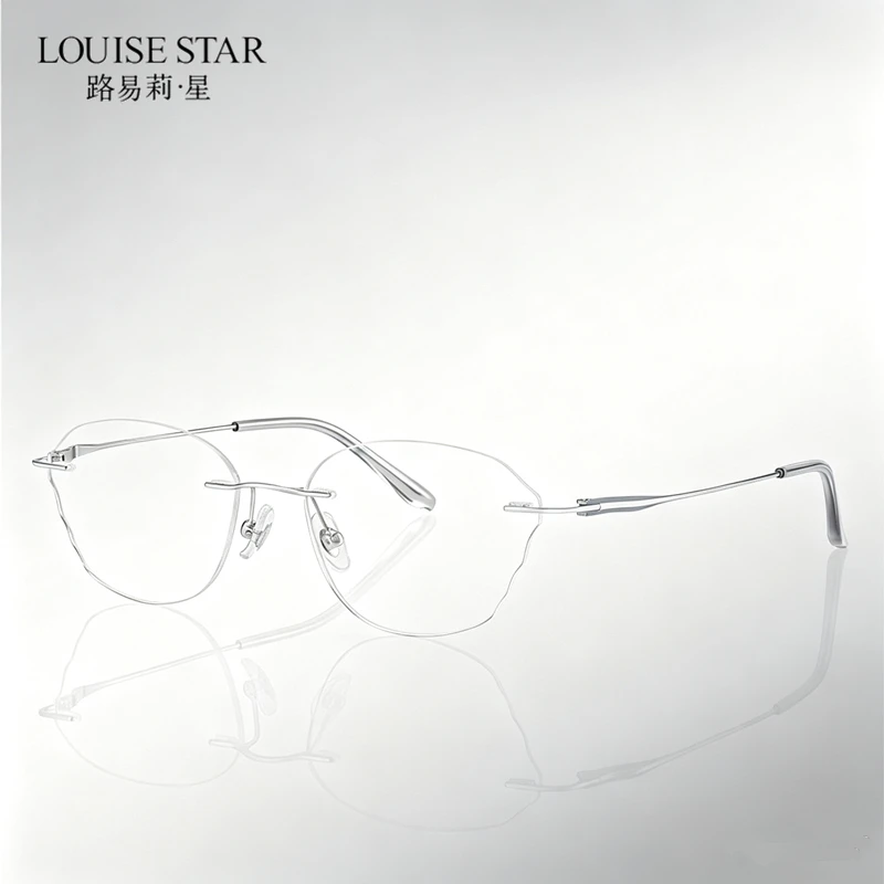 Ladies' Butterfly shaped Diamond Edged Frameless Prescription Glasses Myopia Farsightedness Astigmatism Multifocal