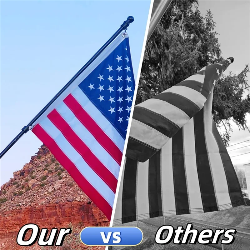 BYBS-1" Flagpole Ring 360° Rotation Anti-Tangle Mounting Ring Flagpole Kit Parts For 7-1/2" Diameter B