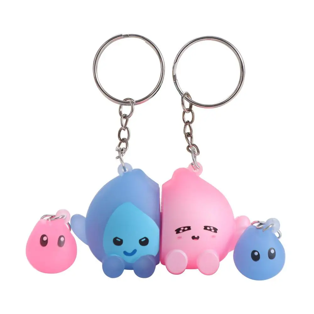 

Fashion Cute Magnetic Suction Keychain Animal Hanging Accessory Glow-in-the-dark keychain PVC Cartoon Couple Keyring Girl