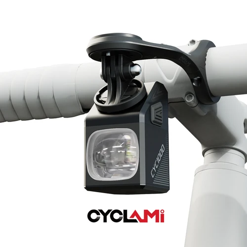 CYCLAMI CYC 1000 lúmenes GoPro luz de cabeza de bicicleta colgante Ultra brillante lámpara frontal remota inalámbrica MTB ciclo de carretera faro profesional negro