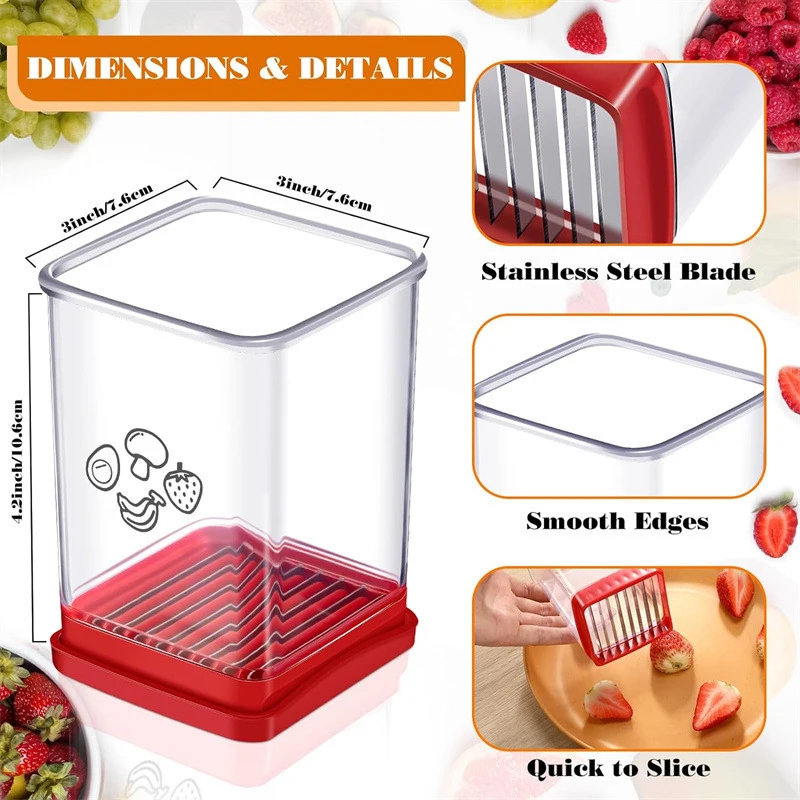New Fruit Vegetable Speed Slicer With Push Plate Manual Cup Cutter Portable Banana Strawberry Slicing Tool Kitchen Accessories - view 6