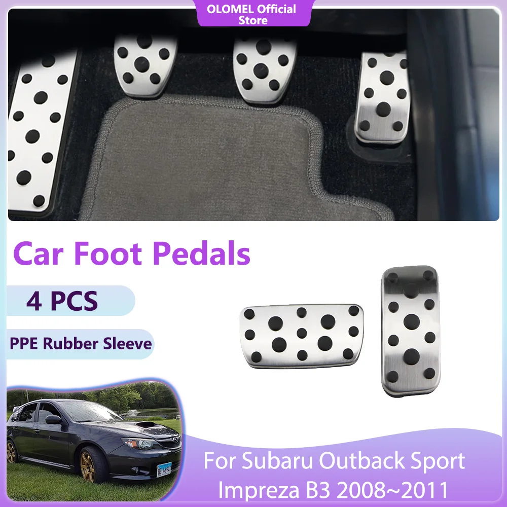 Foot Pedals For Subaru Outback Sport Impreza B3 2008~2011 Stainless Steel No Drilling Brake Non-slip Steel Fuel Accessorie Cover