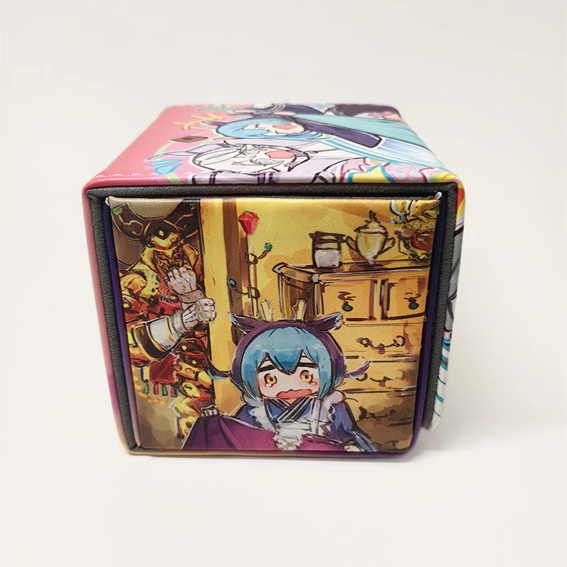 유희왕 레이디의 드래곤메이드 덱 박스 게임, 유희왕! Pu 가죽 보관 상자 케이스 TCG OCG PTCG 트레이딩 카드 상자, 100 +