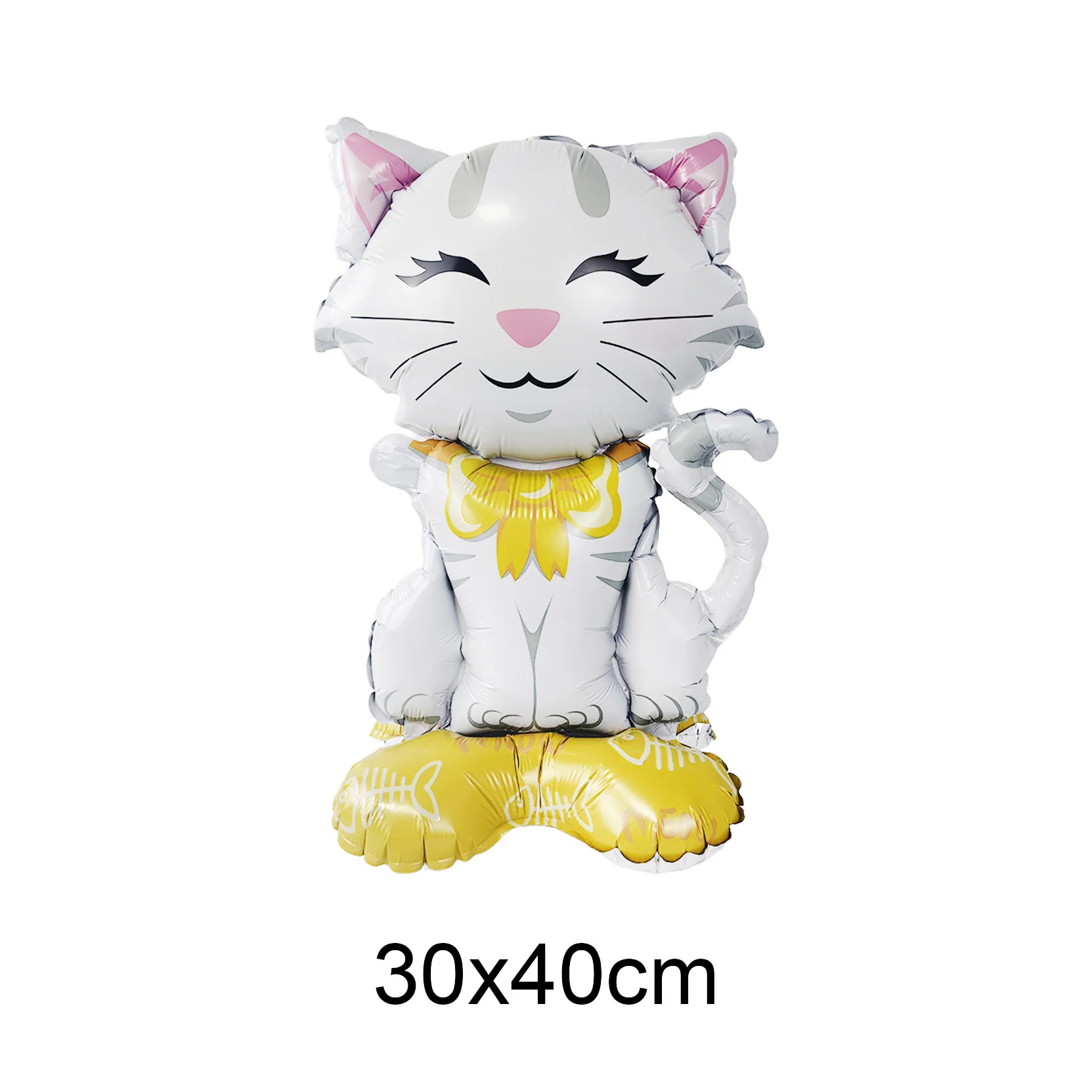 4D Standing Animals Balloon Bear Cat Dog Giraffe Zebra Leopard Shaped Foil Balloon With Base for Jungle Forest Party Decorations
