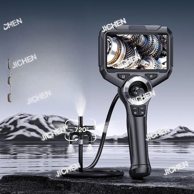 

6-миллиметровая эндоскопическая инспекционная камера с шарнирной головкой, четырехсторонний шарнирный бороскоп со светом