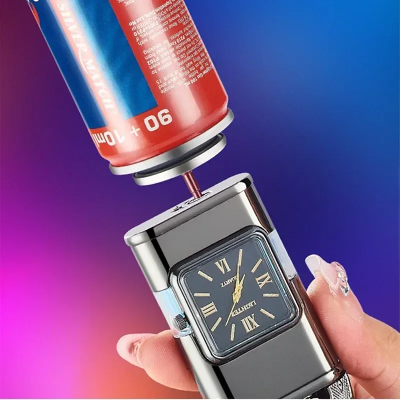 NEW Embossed Three-dimensional Pattern Double Fire Inflatable Lighter Multifunction with Dial Visual Gas Chamber Direct Lighter