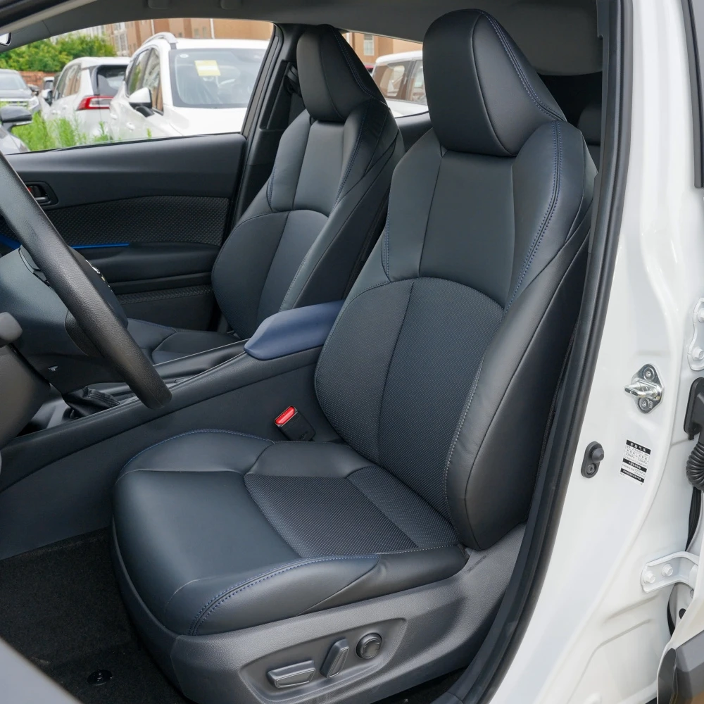 

Для Toyota C-HR 2016 2017 2018 2019 2020 2021 2022 2023 чехлы на автомобильные сиденья из искусственной кожи на заказ, комплект внутренней защиты
