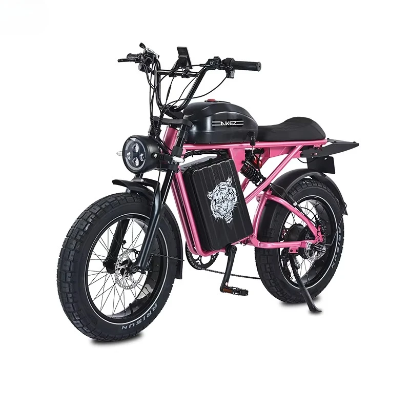 

STLF US Warehouse Direct Sales 48V 1500W Motorcycle Mountain Bike 20" Fat Bike Dual Battery Off Road Ebike Full Suspension E-bik