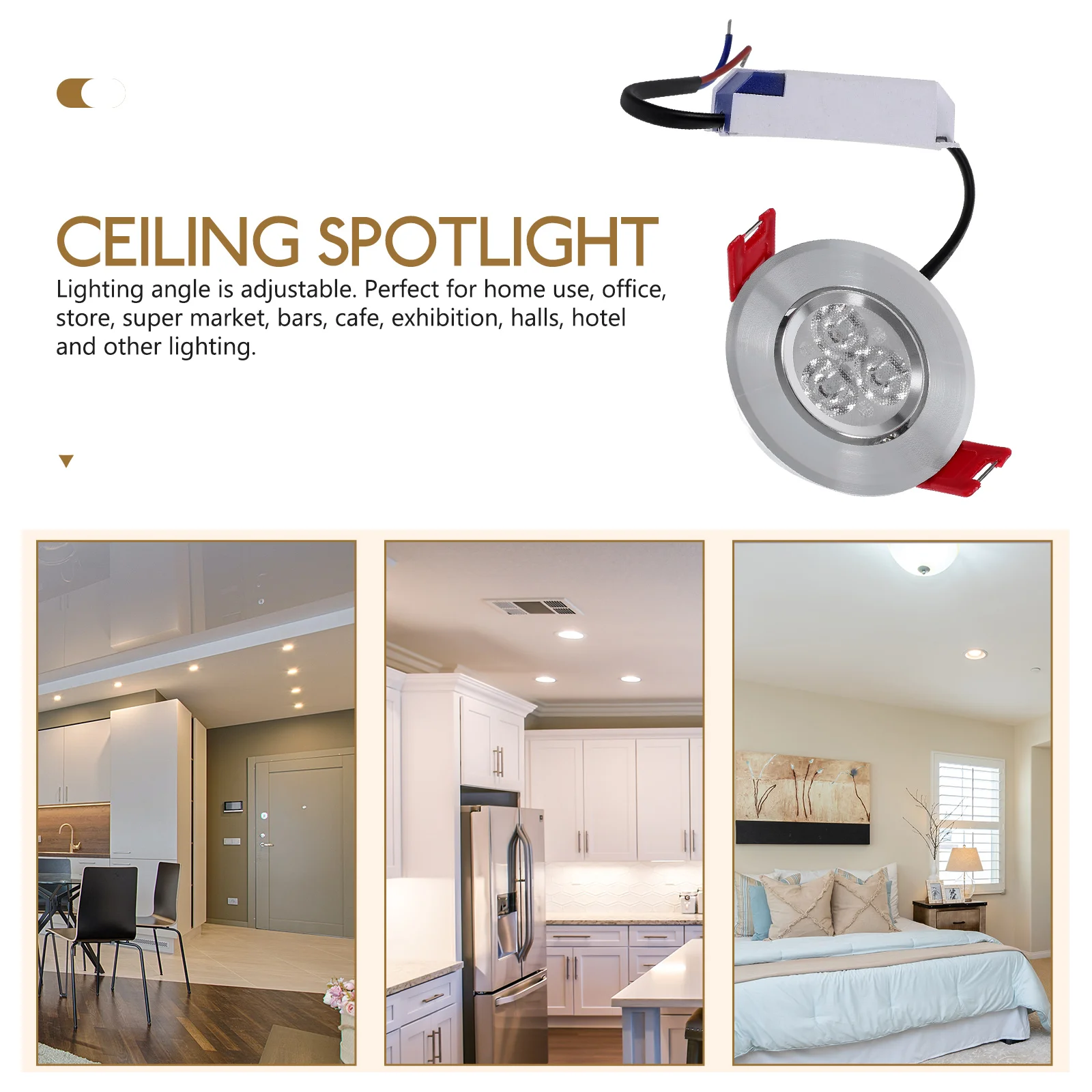 

LED Spotlight Ceiling Recessed Lighting Ceiling Recessed Lighting Lamp Embedded Downlight Bright Long Office Store