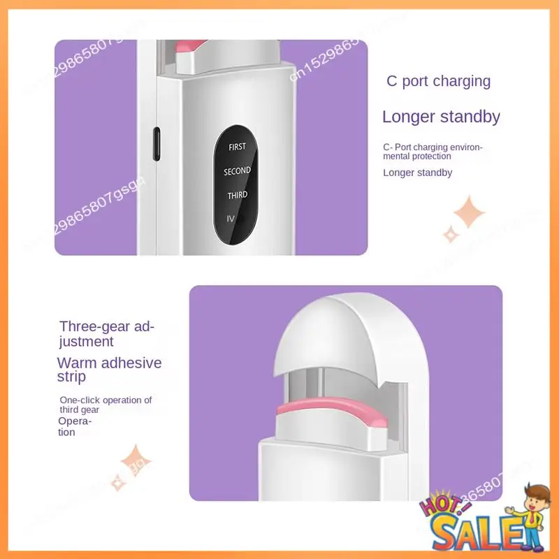 

AB68 1 шт., электрические щипцы для завивки ресниц с подогревом, долговечные завитки, электрические зажимы для завивки ресниц, инструмент для макияжа