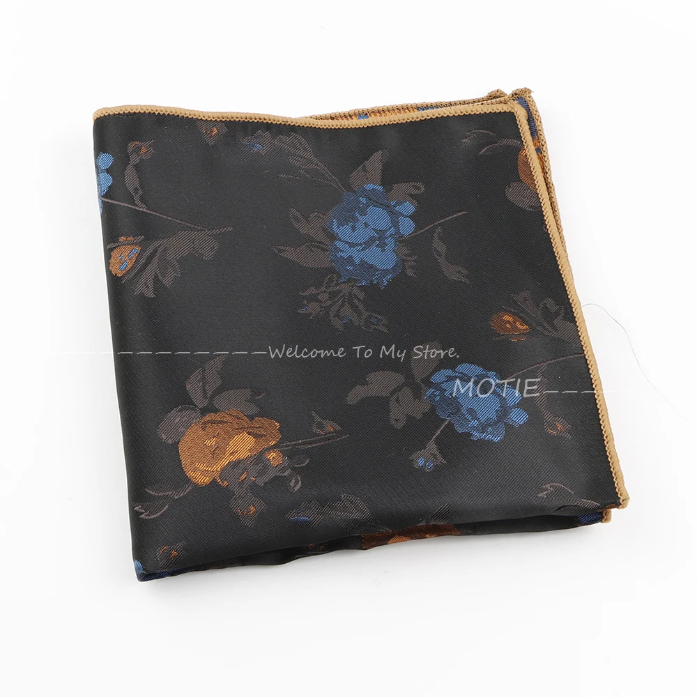 Nuovo modello di pesce tasca fazzoletto floreale quadrato Paisley colore marrone bellissimo abito da sposa Business accessori per abiti Hankies