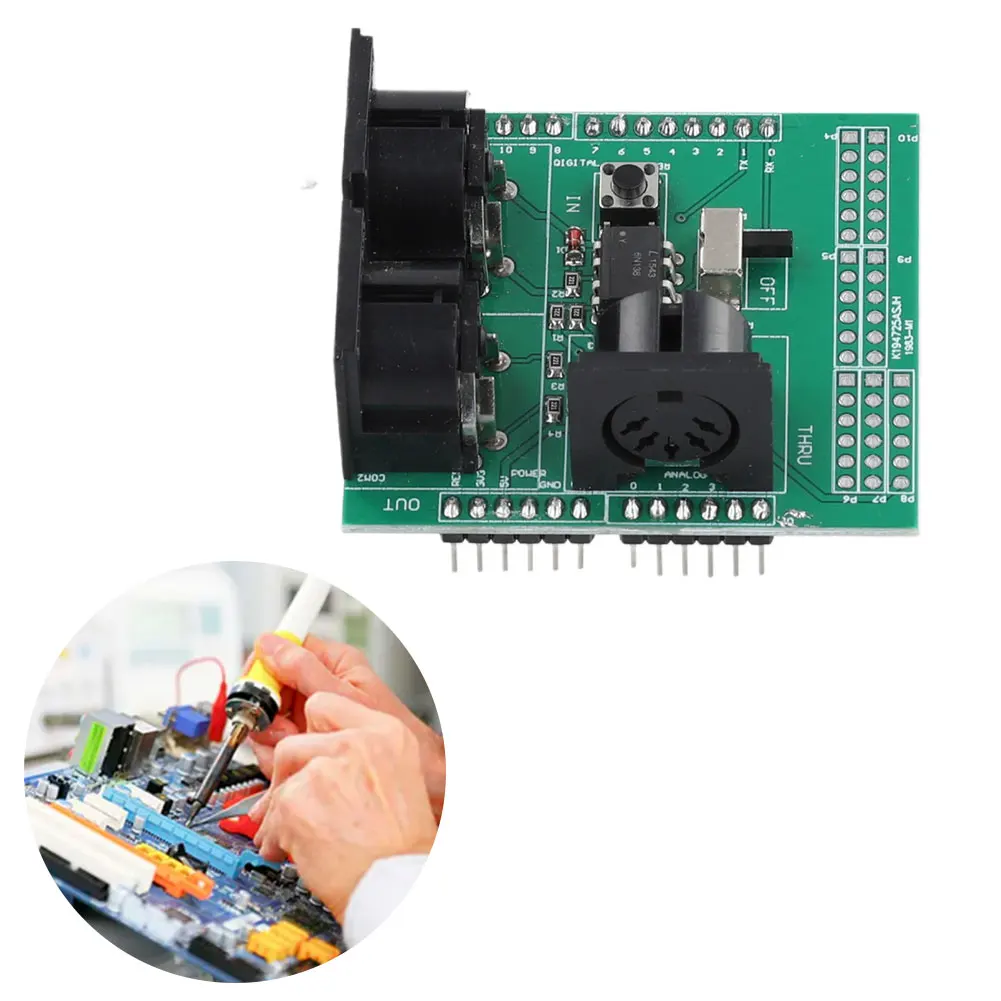 

MIDI Shield Digital Interface Adapter Board Module High Presision Digital Interface Adapter Plate for Arduino Microcontrollers
