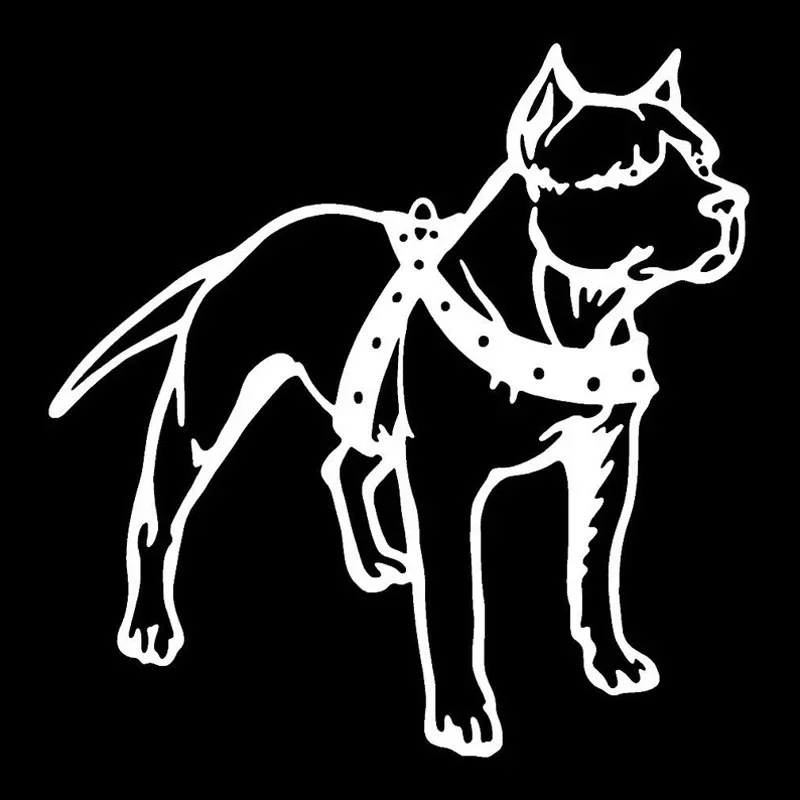 Car Stickers Domineering Bulldog PVC Car Decoration Accessories Stickers Creative Waterproof Sunscreen Black/white,18cm*18cm