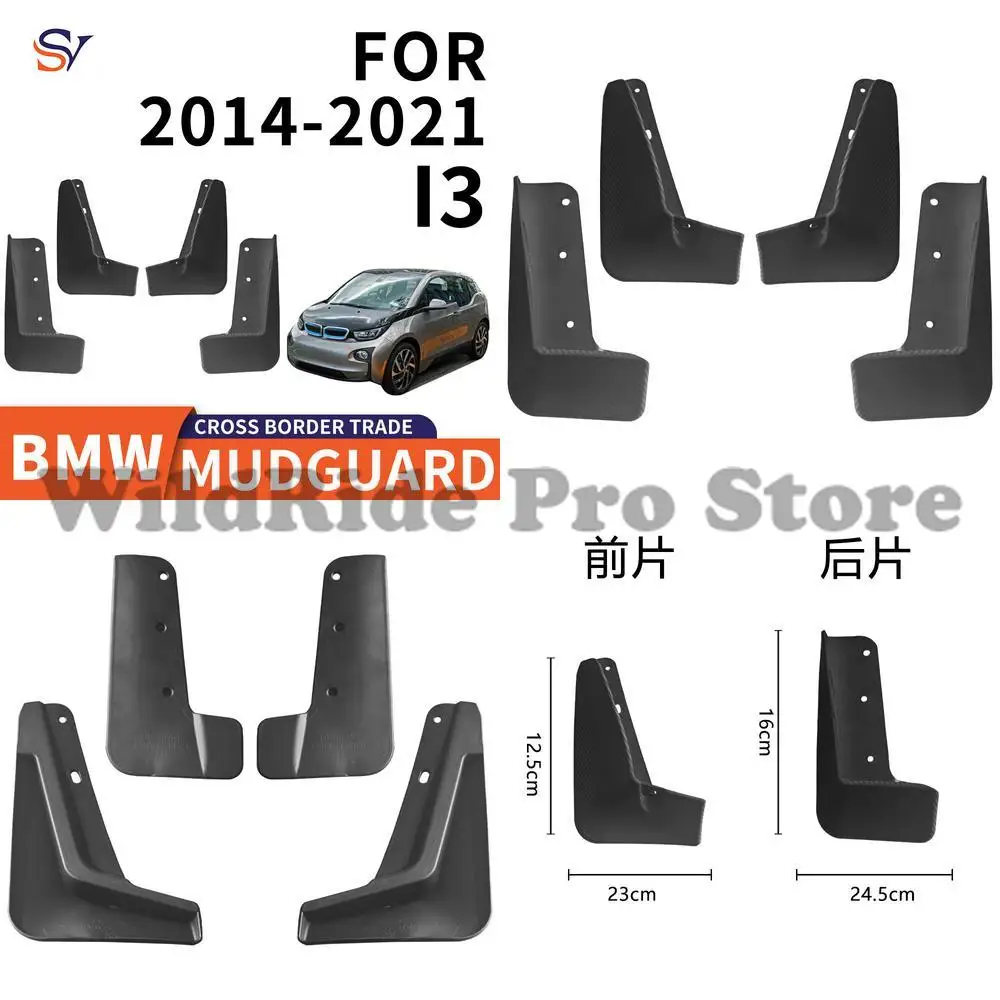 

Front and Rear Mud Flaps for BMW I3 2014-2021 PP Plastic Tire Fenders Easy Installation Waterproof Protection Soft Rubber Design