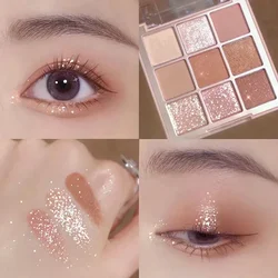 9 Colors Eyeshadow Palette Cheap Female Makeup Shadows for Eye Shinny Pigment Eyeshadow Cosmetic Makeup New Beauty Wholesale