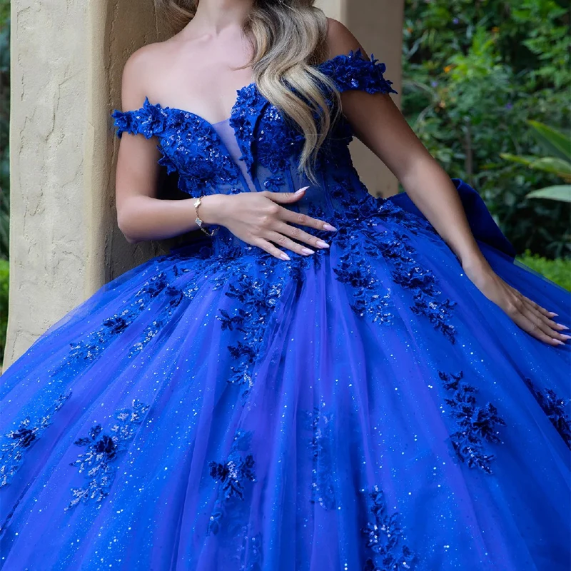 Рисунок 3 - Королевское синее блестящее платье Quinceanera