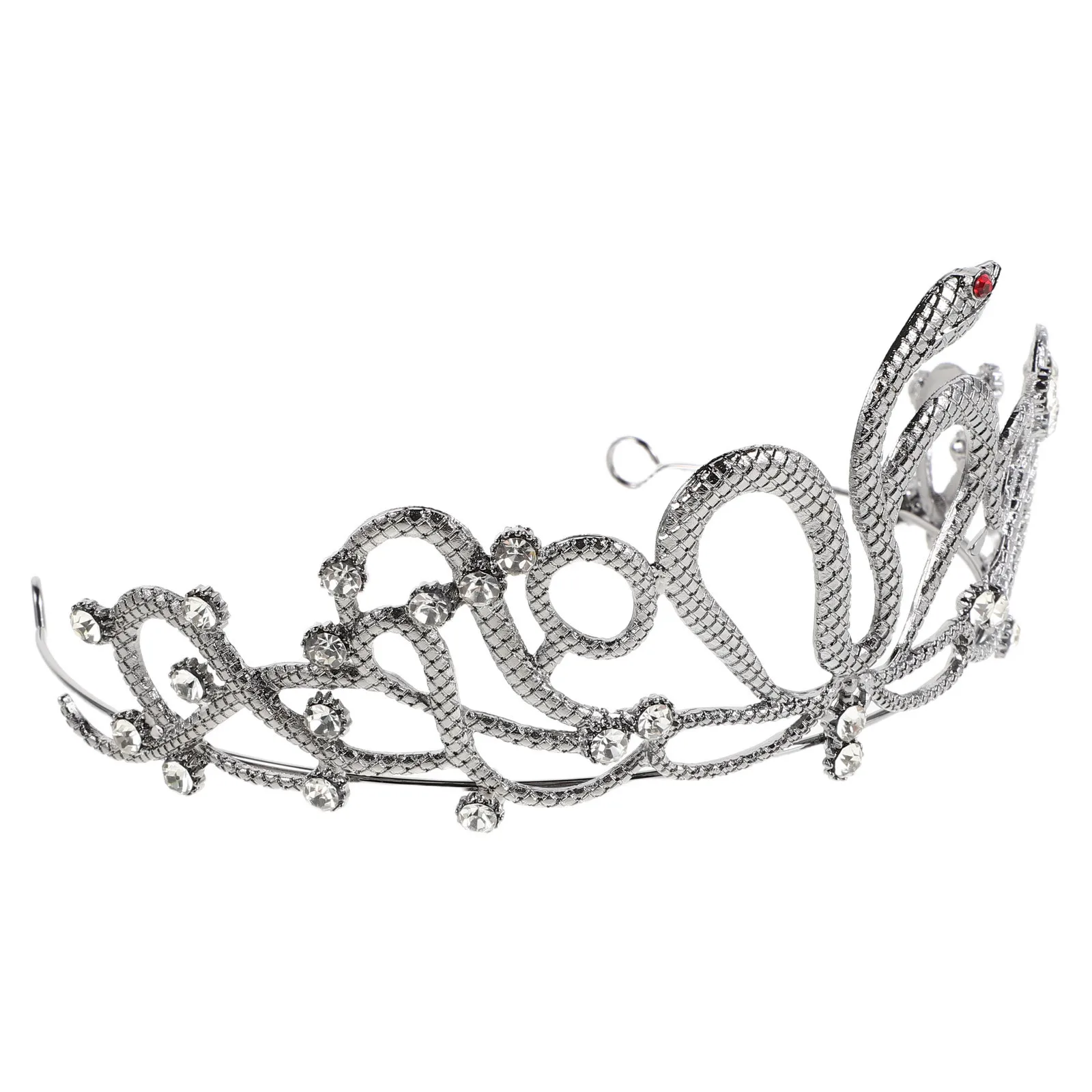 

Vintage Bridal Crown Headpiece Egyptian Snake Design Rhinestone Wedding Headdress for Bride Party Costume Hair Accessories
