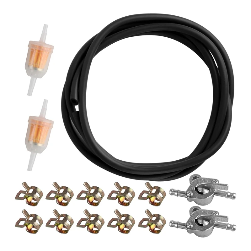 Fuel Line Hose Kit Motorcycle Gas Fuel Line Hose For Small Engines Scooters Atvs Mini Bikes Go-Karts Snowmobile