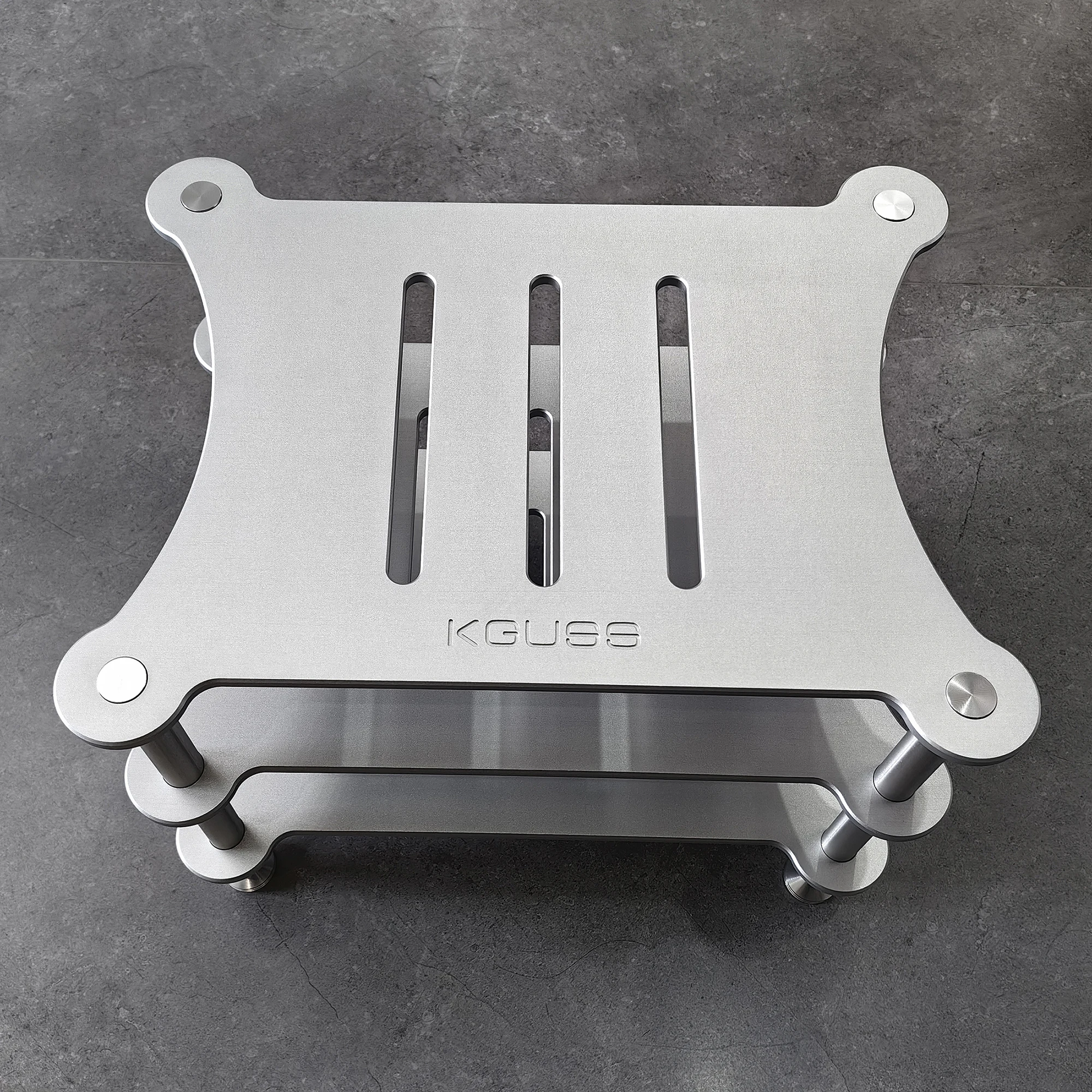 KGUSS Split Audio Equipment Rack, todo o alumínio, processo CNC, amplificador de potência, DAC, equipamento Home Theater, dispositivo Rack, requintado, RX3